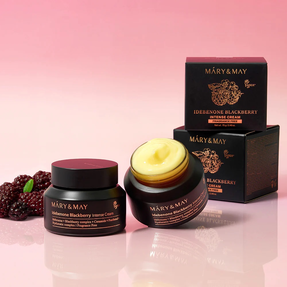 Барьерный антиоксидантный крем для лица Mary&May Idebenone Blackberry Intense Cream, 70 г