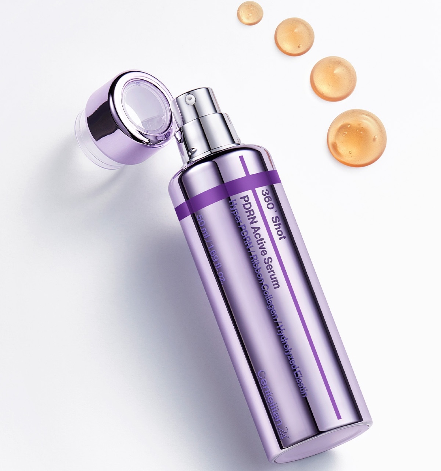 Текстура лифтинг-сыворотки для лица Centellian24 360 Shot PDRN Active Serum.