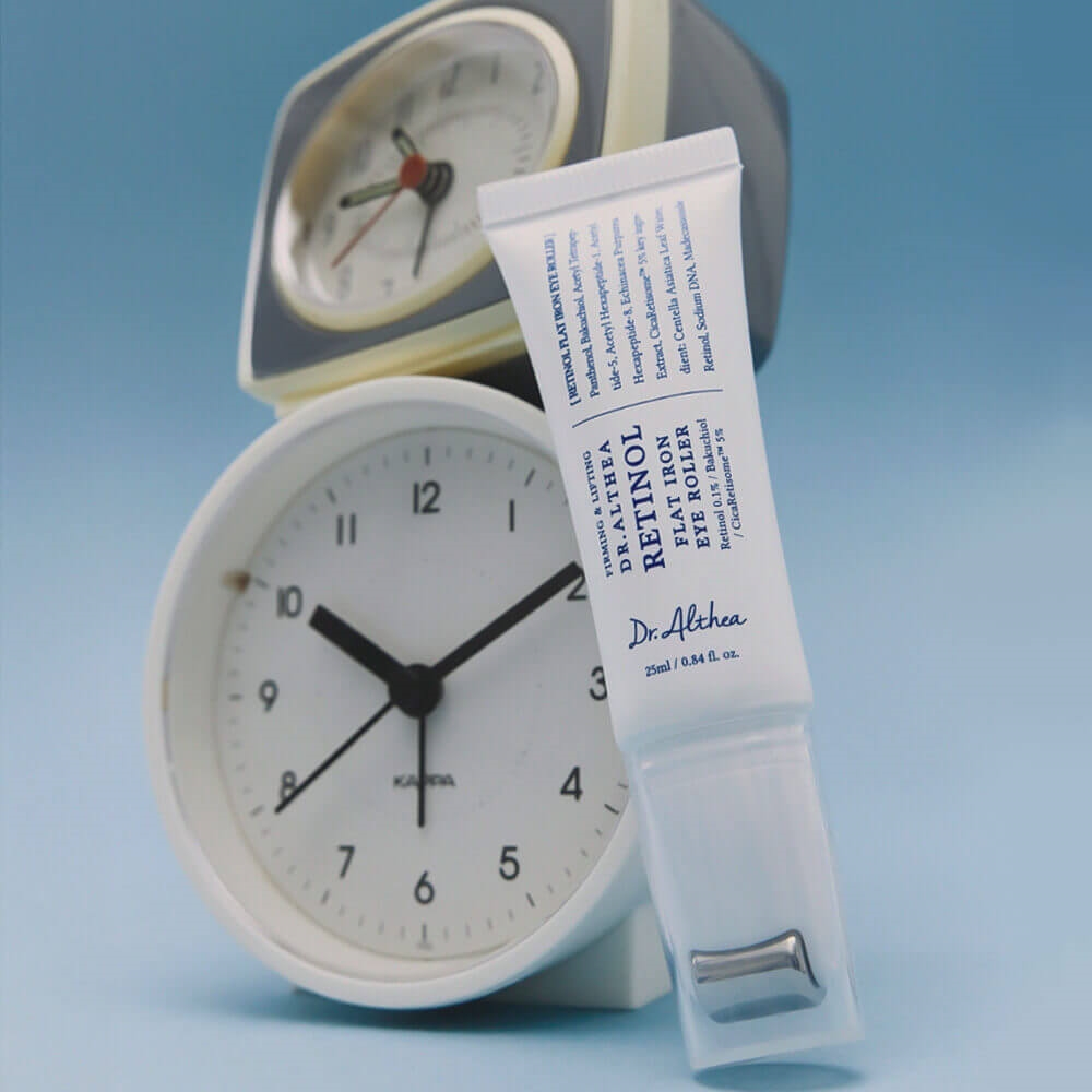 Омолаживающая лифтинг-сыворотка для век Dr. Althea Retinol Flat Iron против морщин.