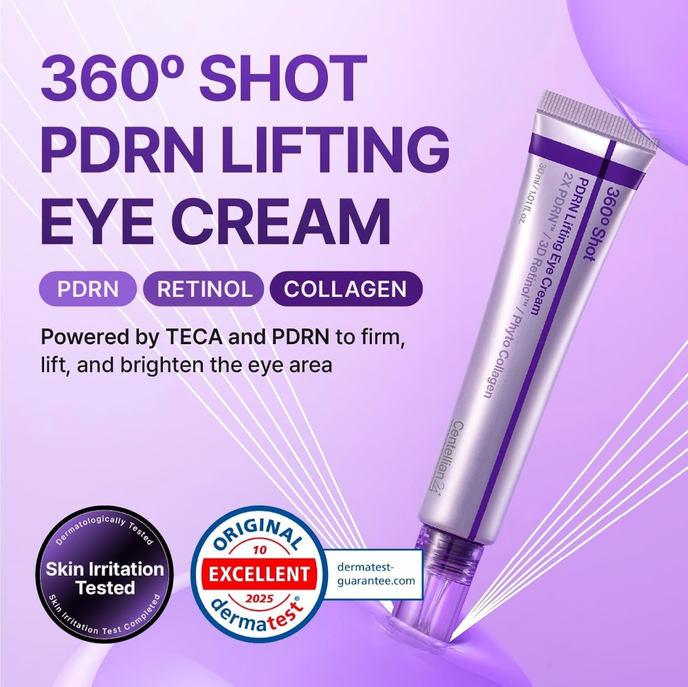 Сертификаты качества крема для век Centellian24 360º Shot PDRN Lifting Eye Cream — Dermatest Excellent и тест на раздражение кожи
