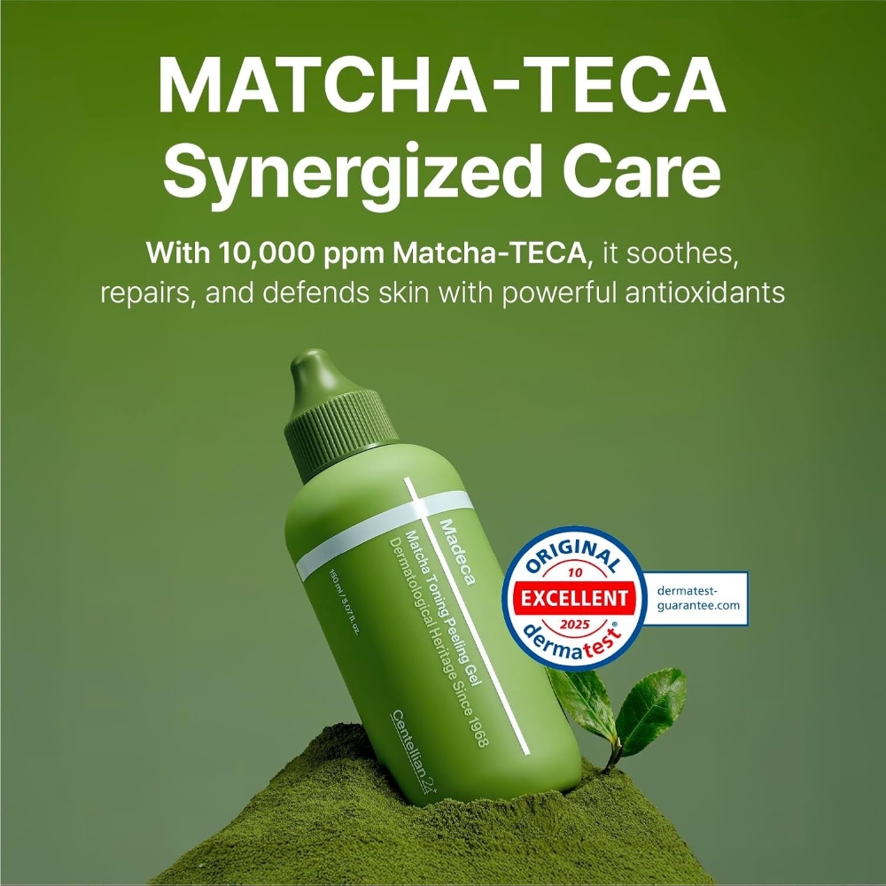 Состав Matcha-TECA в пилинге Centellian24 Madeca Matcha и сертификат Dermatest Excellent.